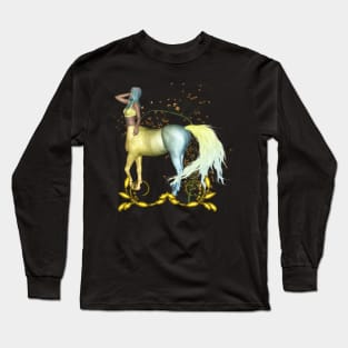 Awesome centaur female in soft colors Long Sleeve T-Shirt